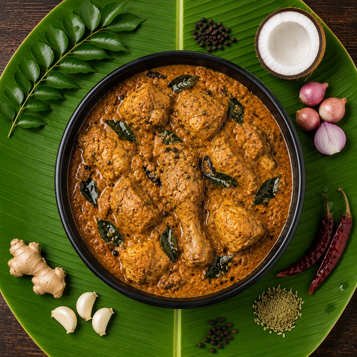 Chicken Varutharacha Curry